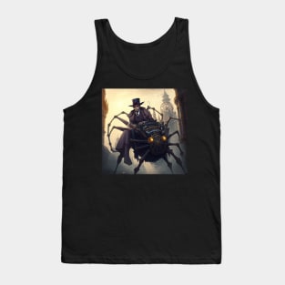 Dark spider rider riding mechanical robot mashine steampunk animal Tank Top